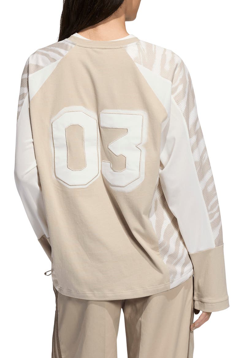 Graphic Long Sleeve T-Shirt, Alternate, color, KHAKITHREE