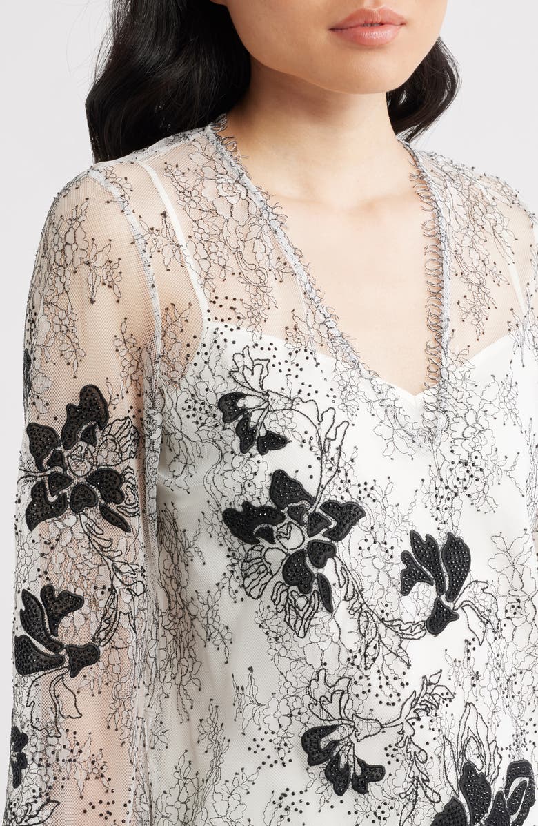KOBI HALPERIN Devyn Top, Alternate, color, White/ Black