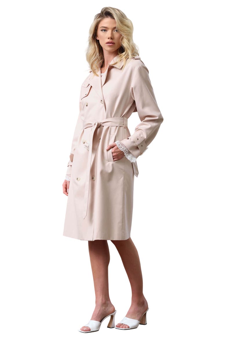 Enzo Trench Coat, Alternate, color, ROSE QUARTZ