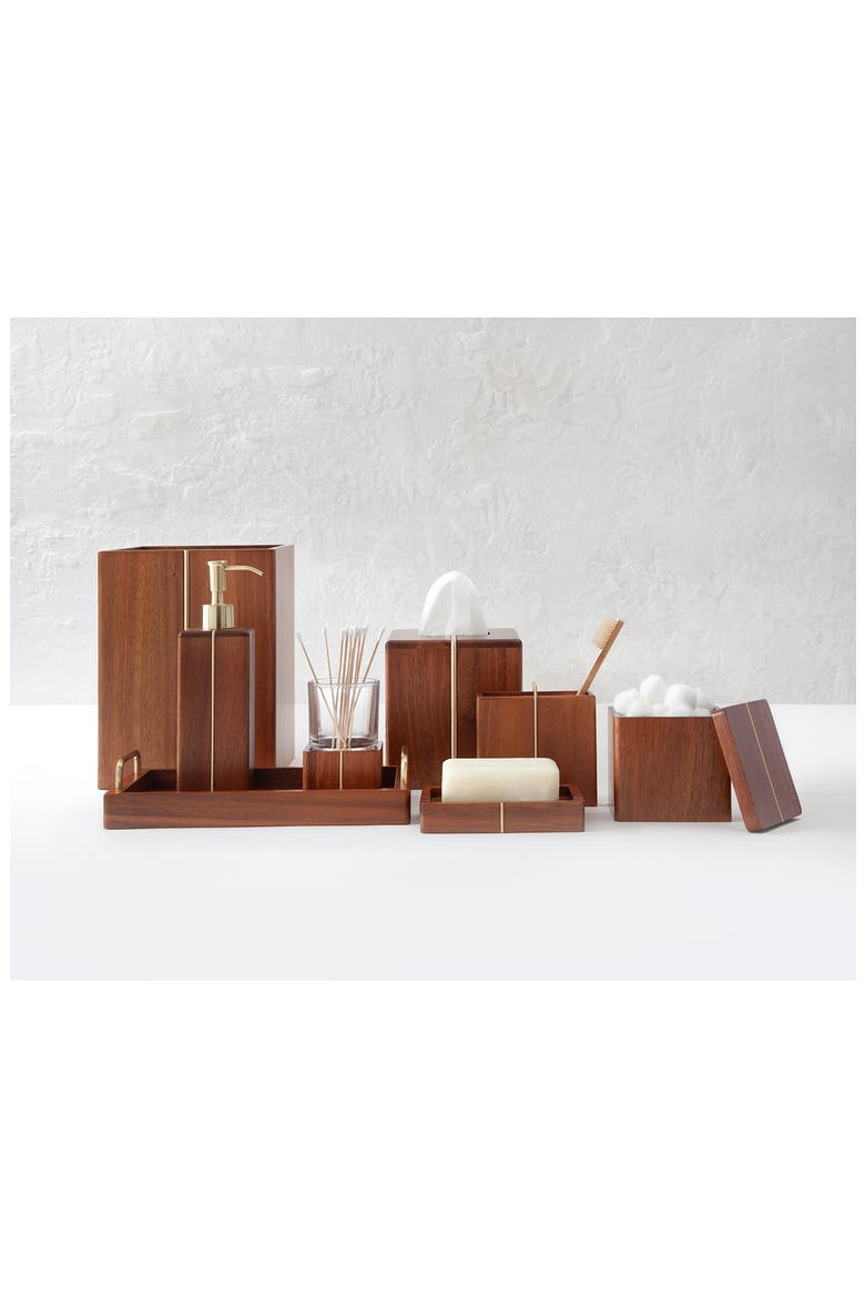 Sutton Glass & Acacia Wood Tumbler, Alternate, color, ACACIA WOOD