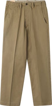 Fortela Thomas Herringbone Cotton Trousers