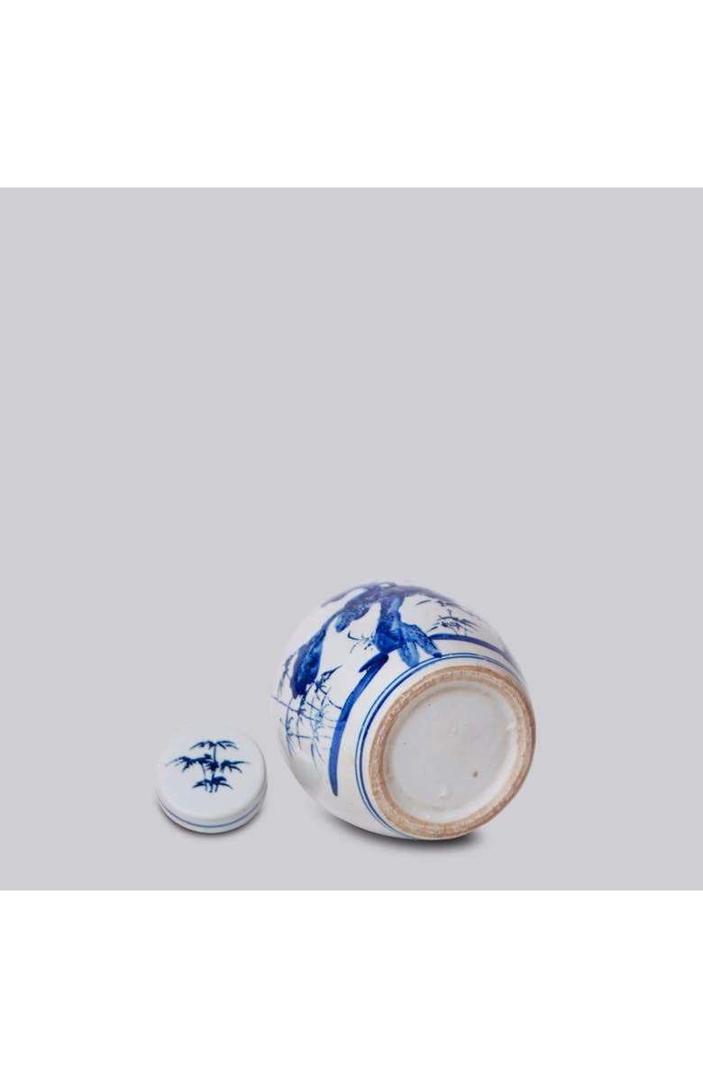 Cobalt Guild Porcelain Three Friends Round Storage Jar, Alternate, color, Blue + White