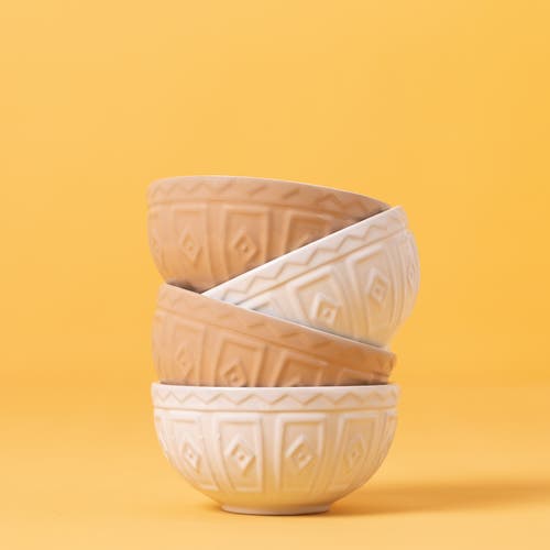 Mason Cash Cane Mini Prep Bowl Set, 4 Durable Stoneware Bowls For Kitchen Prep In Brown