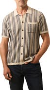 Faherty Stripe Short Sleeve Cardigan