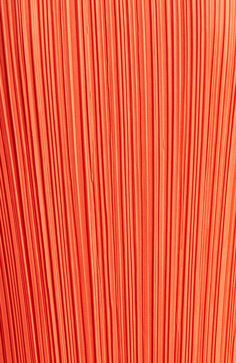 Pleats Please Issey Miyake Monthly Colors April Pleated Dress, Alternate, color, Habanero