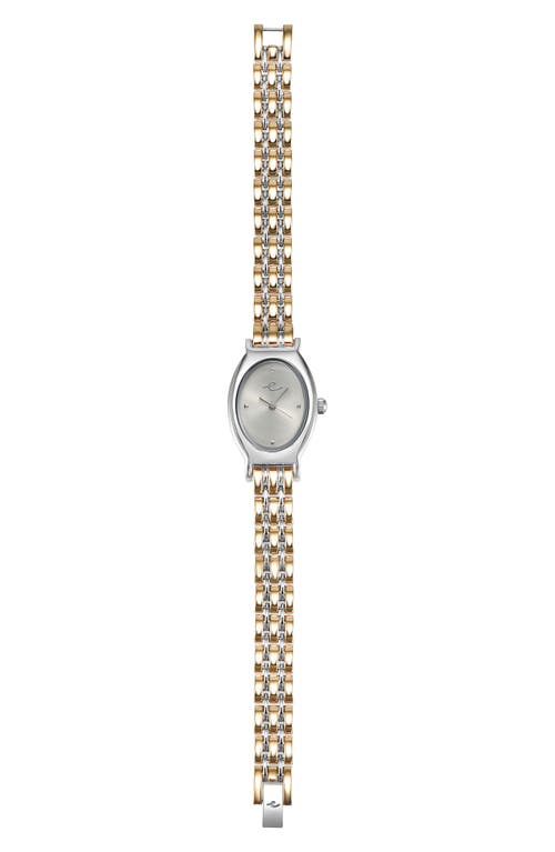 Ettika Classic Oval Dial Two-tone Bracelet Watch In Multi