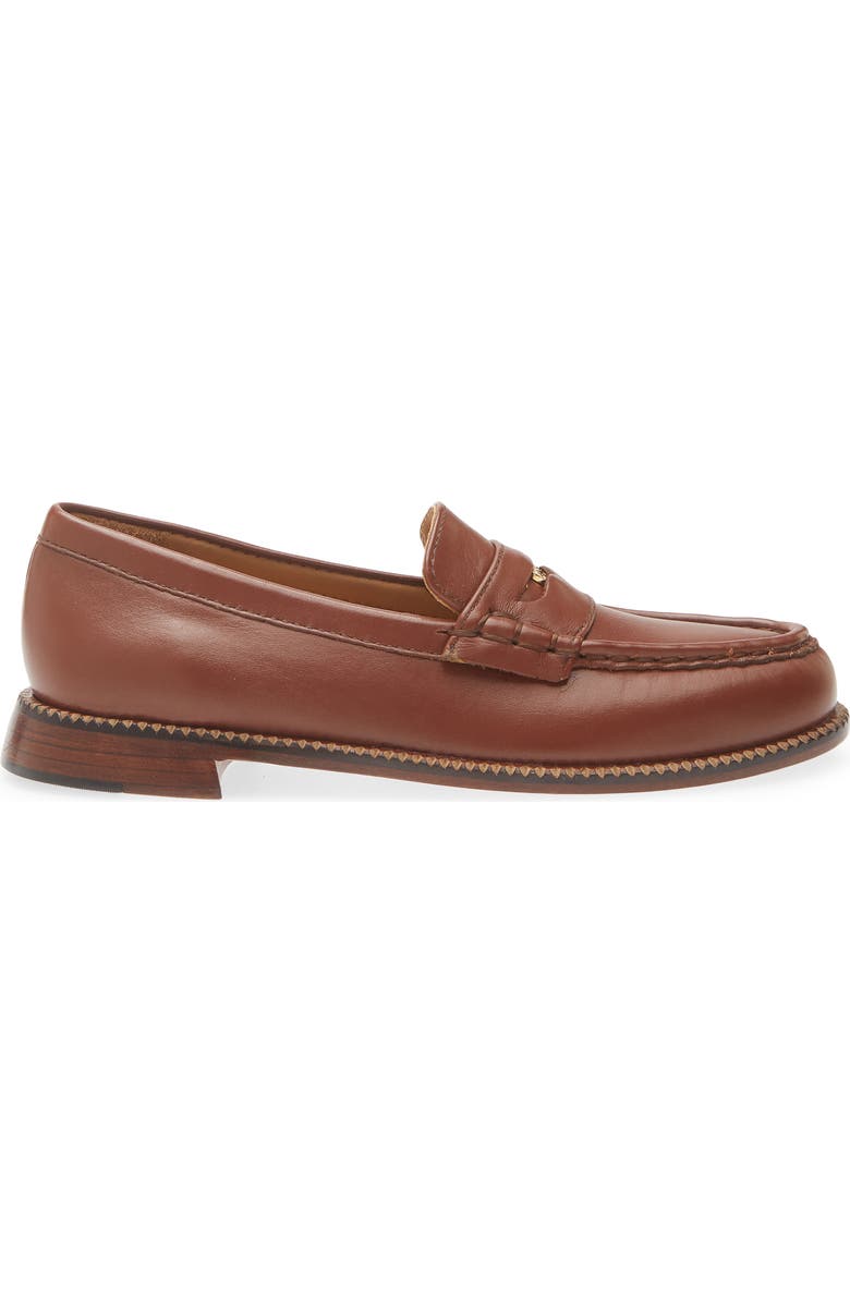 Freda Salvador Modern Penny Loafer, Alternate, color, Chocolate Leather