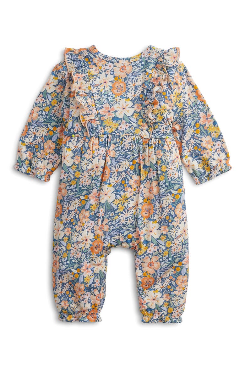 Flora Ruffle Romper, Alternate, color, BLUE