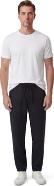 Lords of Harlech Solid Linen Drawstring Pant