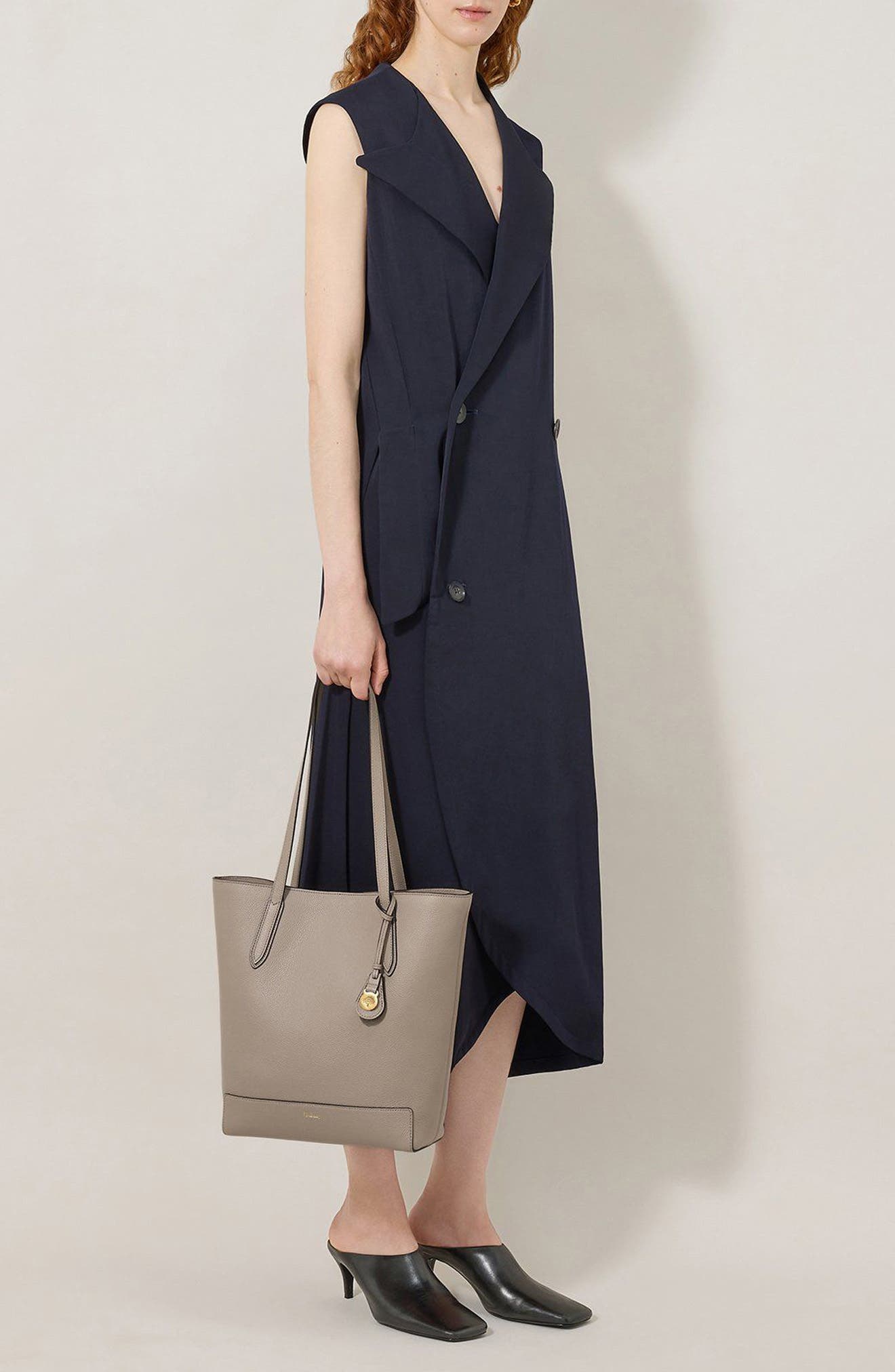 Mulberry North/South Leather Shopper Tote, Alternate, color, Cashmere Taupe