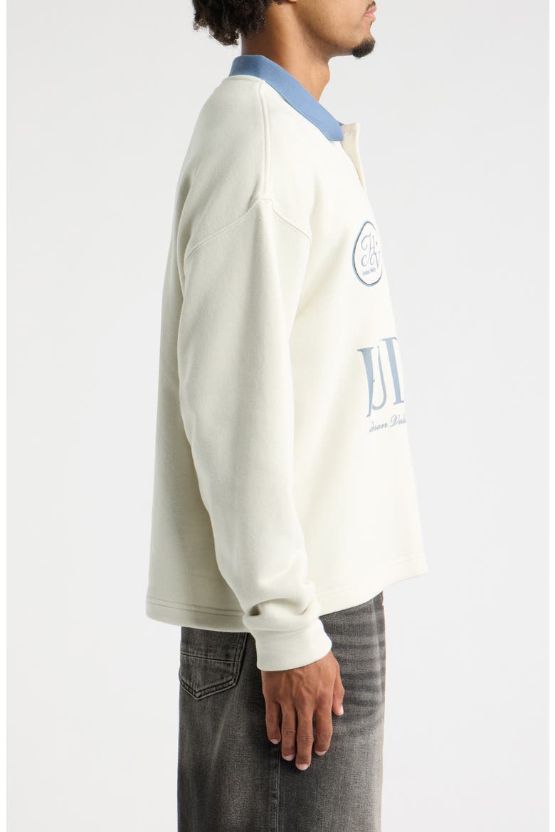 Hudson Cotton Rugby Shirt, Alternate, color, CREAM