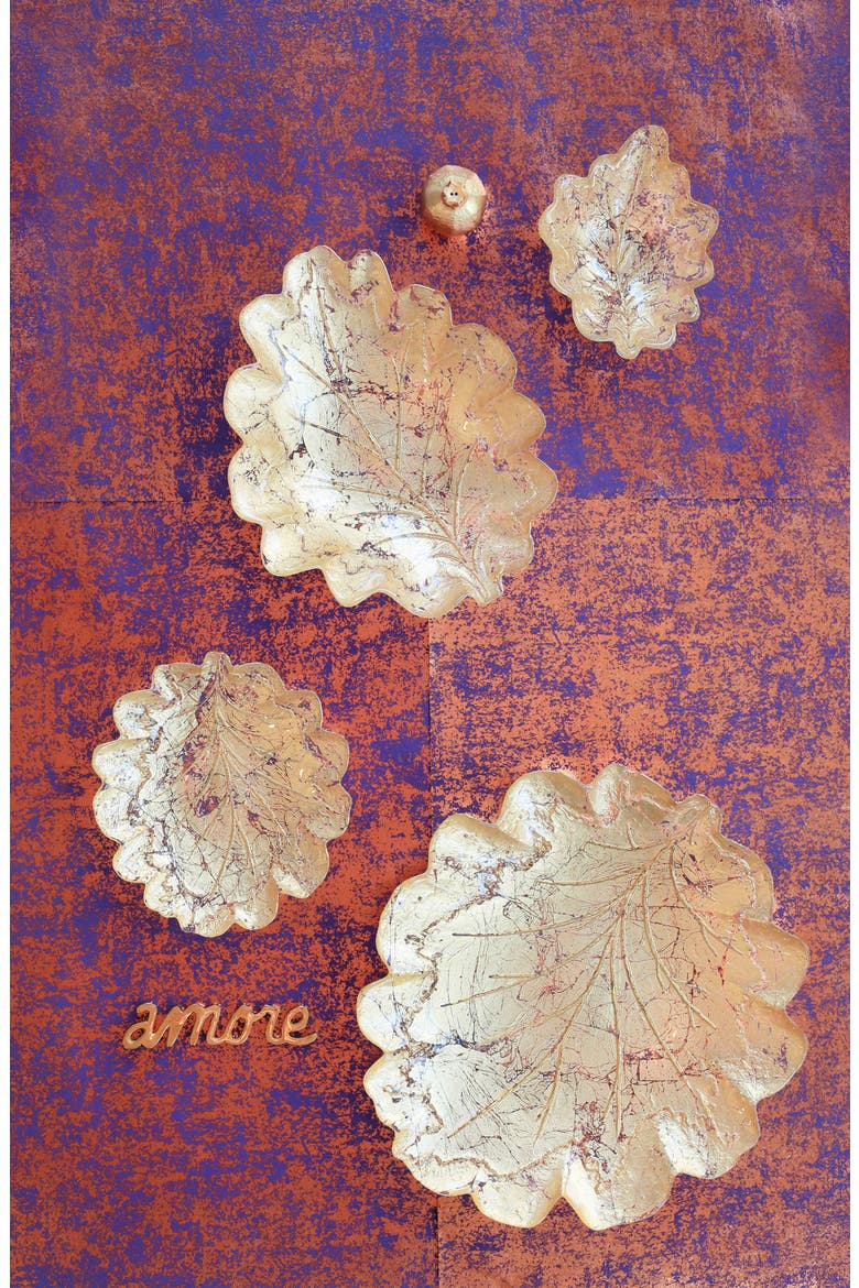 Moon Glass Leaf Platter, Alternate, color, GOLD