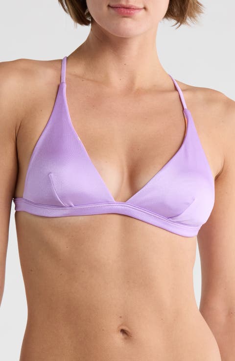Metallic Triangle Bikini Top