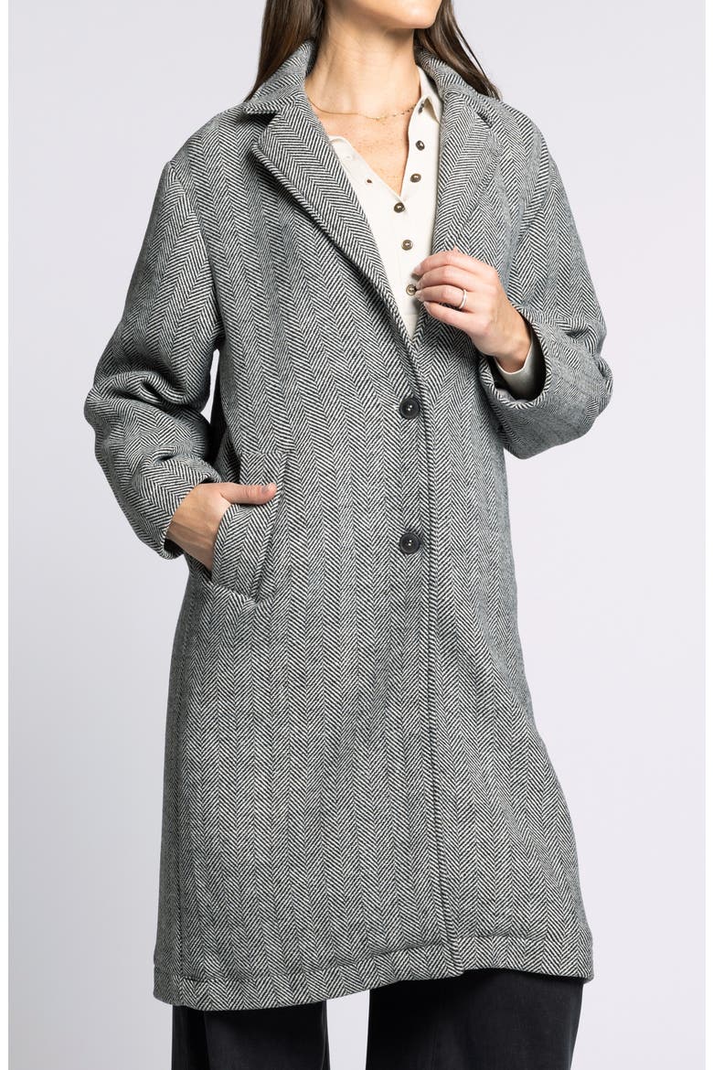 Catalina Herringbone Coat, Alternate, color, CHARCOAL MELANGE