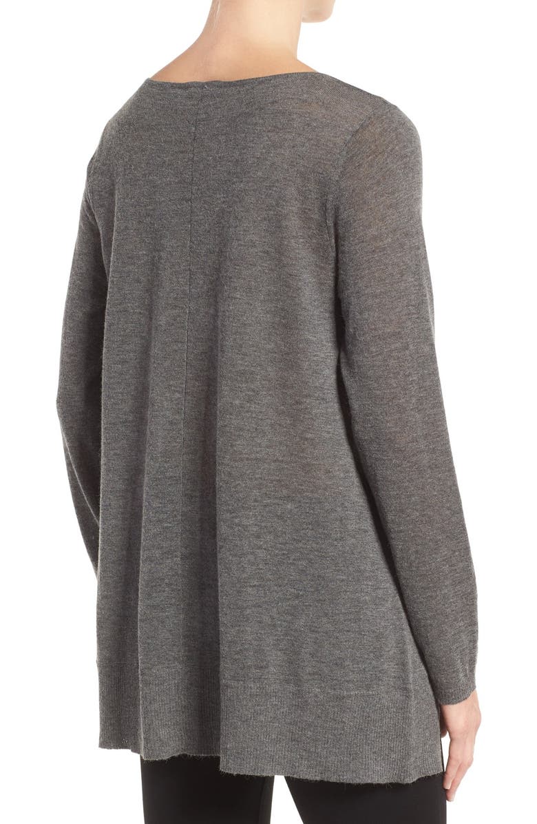 Eileen Fisher Scoop Neck Sweater, Alternate, color, Ash