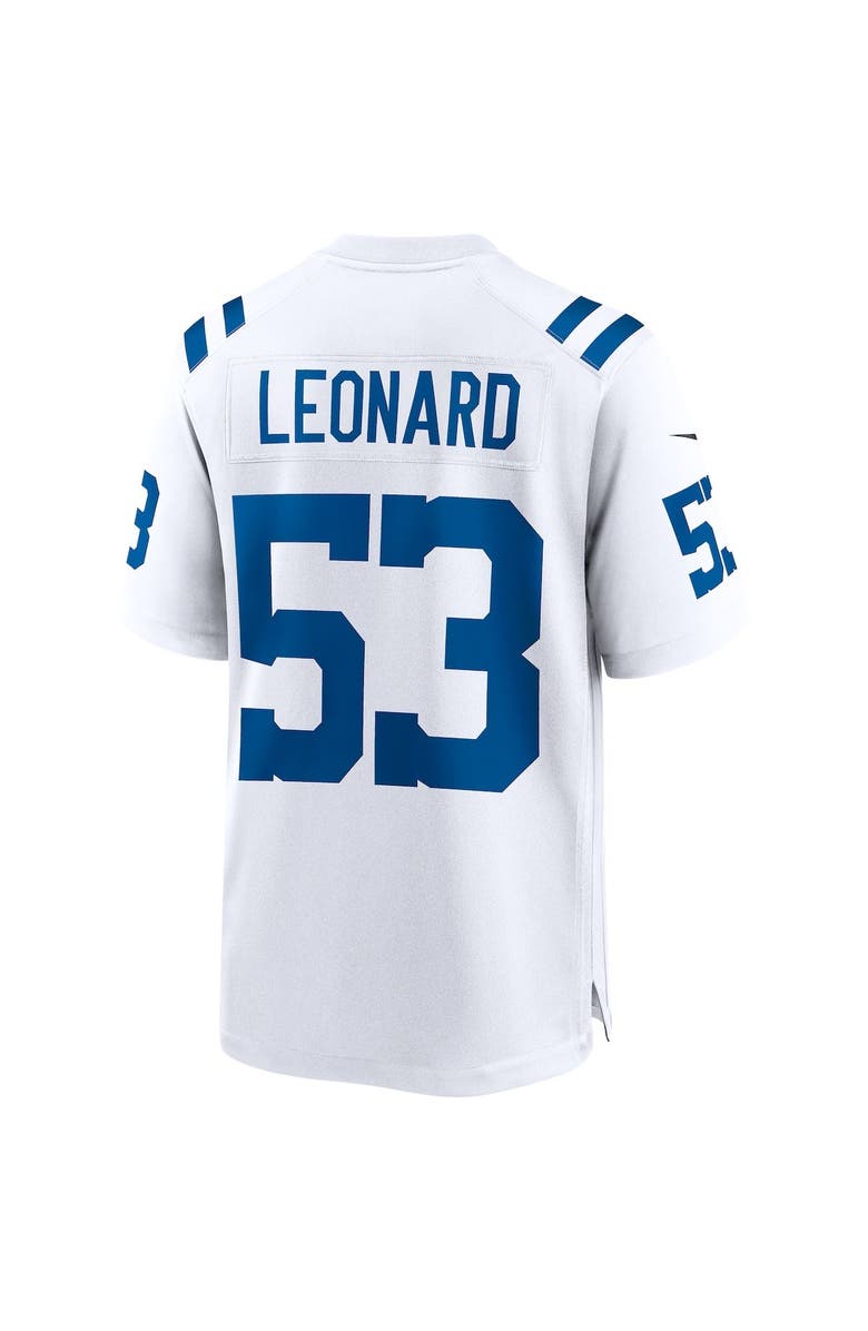 Nike Men's Nike Shaquille Leonard White Indianapolis Colts Game Player Jersey, Alternate, color, 
