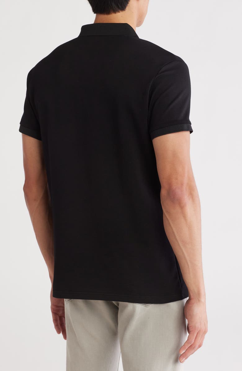 T.R. PREMIUM Slim Fit Stretch Zip Polo, Alternate, color, Black