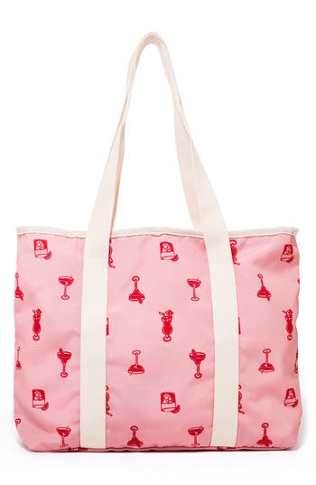 Business & Pleasure Business And Pleasure Co Volcano Beach Tote Bag In Strawberry Daiquiri Marg