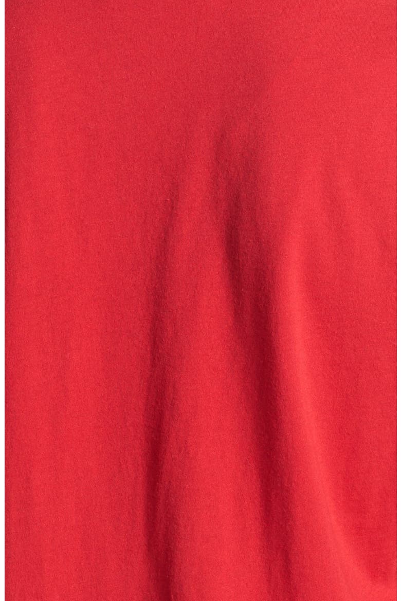 Split Neck Mixed Media Top, Alternate, color, RADIANT RED