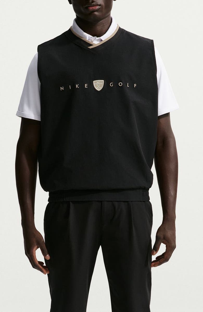 Nike Wind Dri-FIT Oversize Vest, Main, color, Black/ Limestone