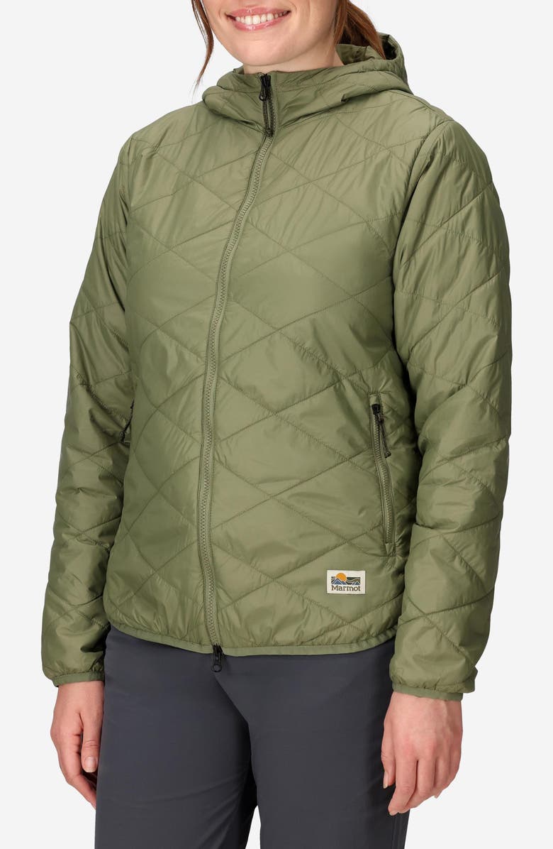 Marmot Onward Insulated Hooded Jacket, Main, color, Olive Grove