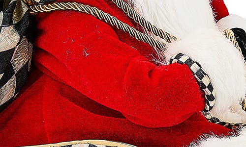 Mackenzie-childs Mackenzie Childs Classic Courtly Check Santa Claus In Red