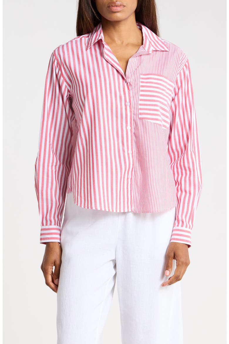 Lilah Long Sleeve Button Front Shirt, Main, color, MILANO MIX