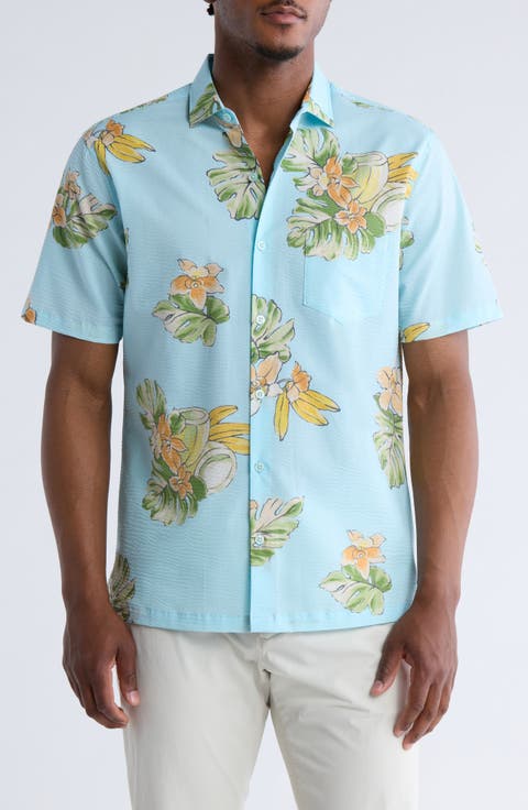 Hua Nui Short Sleeve Cotton Button-Up Shirt