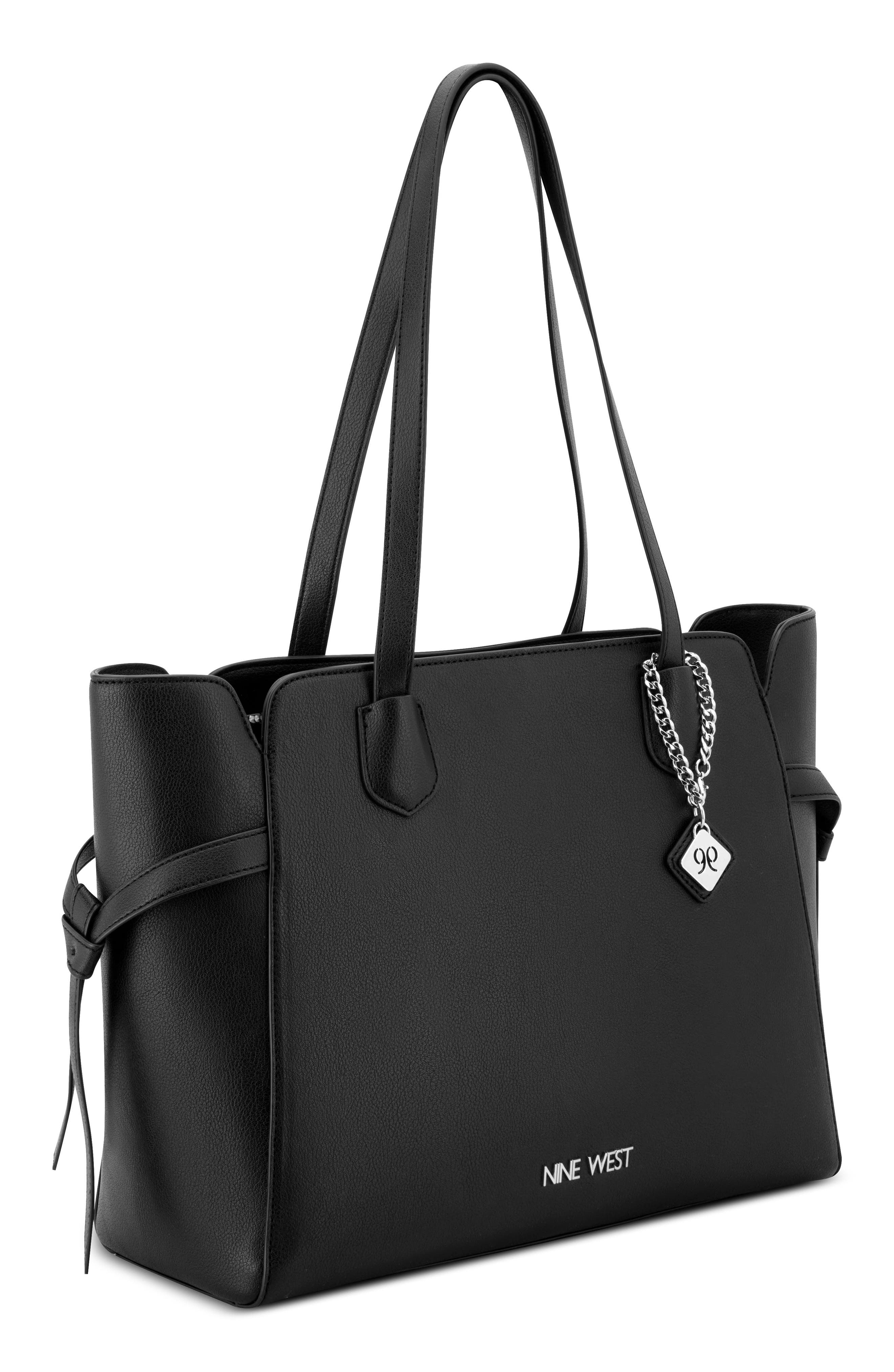 Nine West Isidore Tote Bag, Alternate, color, Black
