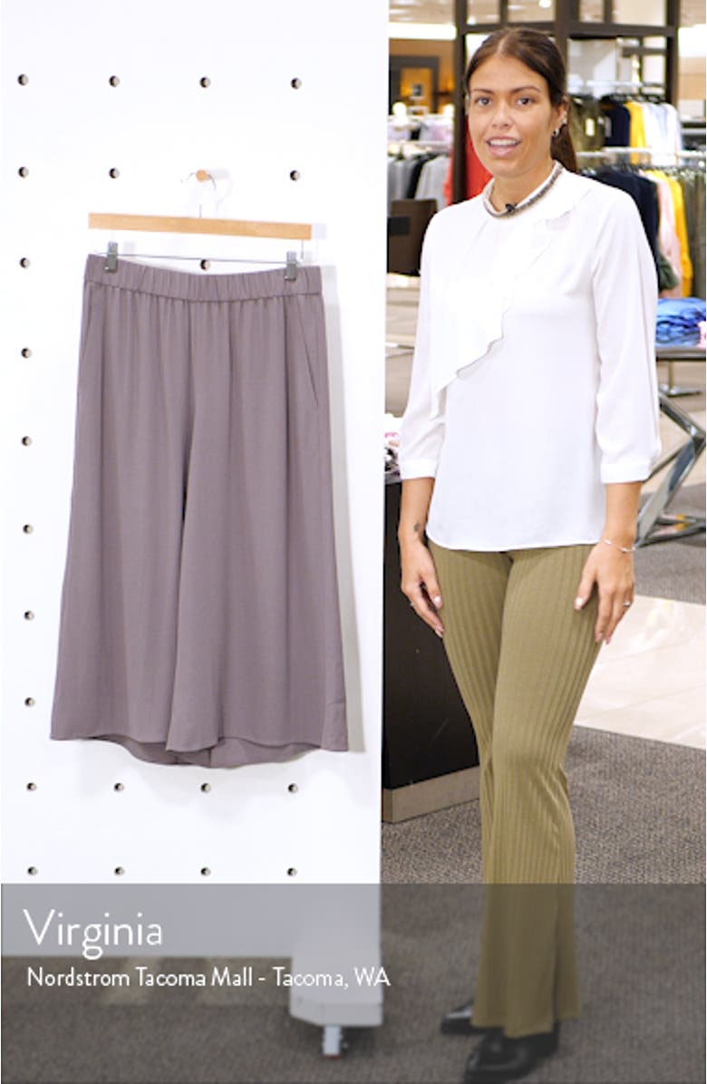 Wide Leg Crop Silk Pants, sales video thumbnail