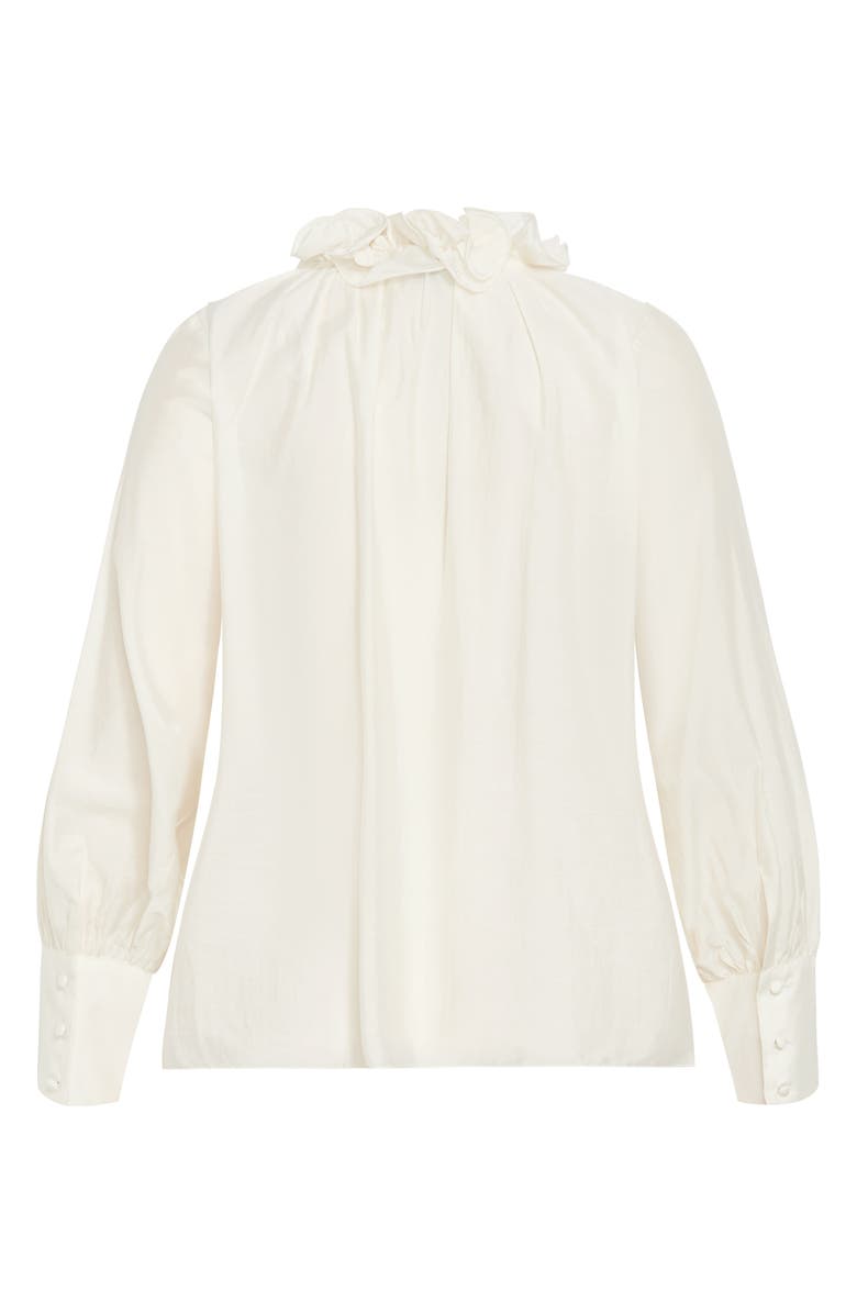 City Chic Antoinette Tie Neck Top, Alternate, color, Cream