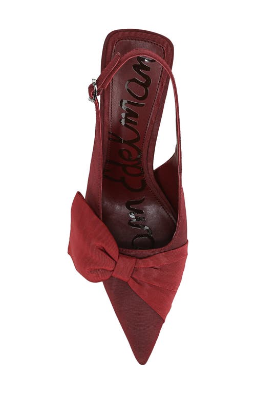 Sam Edelman Onia Pointed Toe Slingback Pump In Red