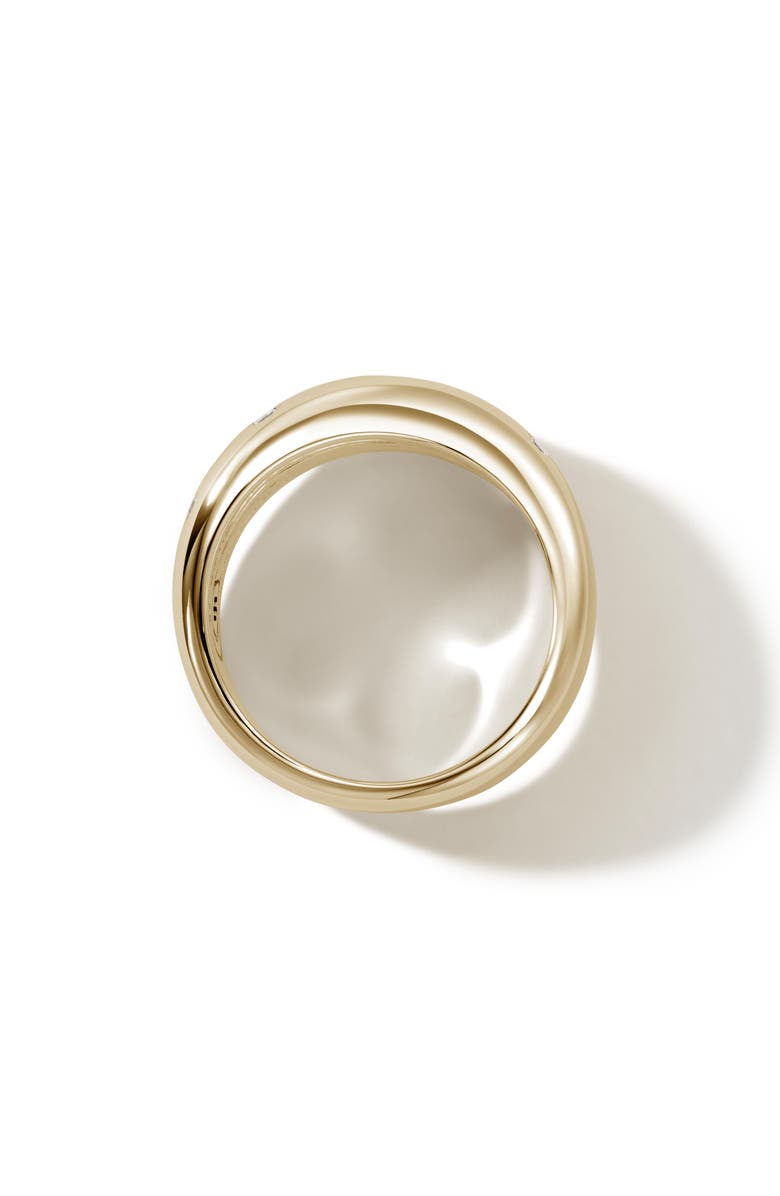 John Hardy Surf Ring, Diamonds, 7mm, Alternate, color, Gold