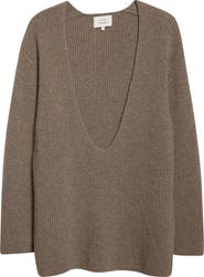 LOULOU DE SAISON Gabe Dropped U-Neck Cashmere Sweater
