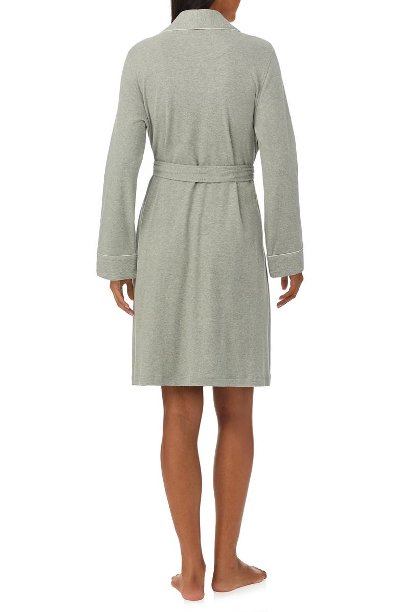 Lauren Ralph Lauren Quilted Collar Robe, Alternate, color, Grey Heather