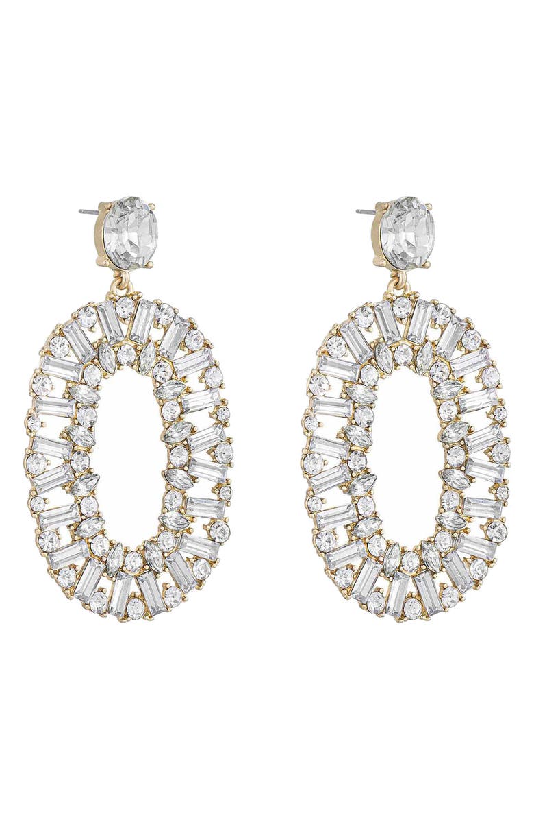 Ettika Crystal Hoop Drop Earrings, Alternate, color, 