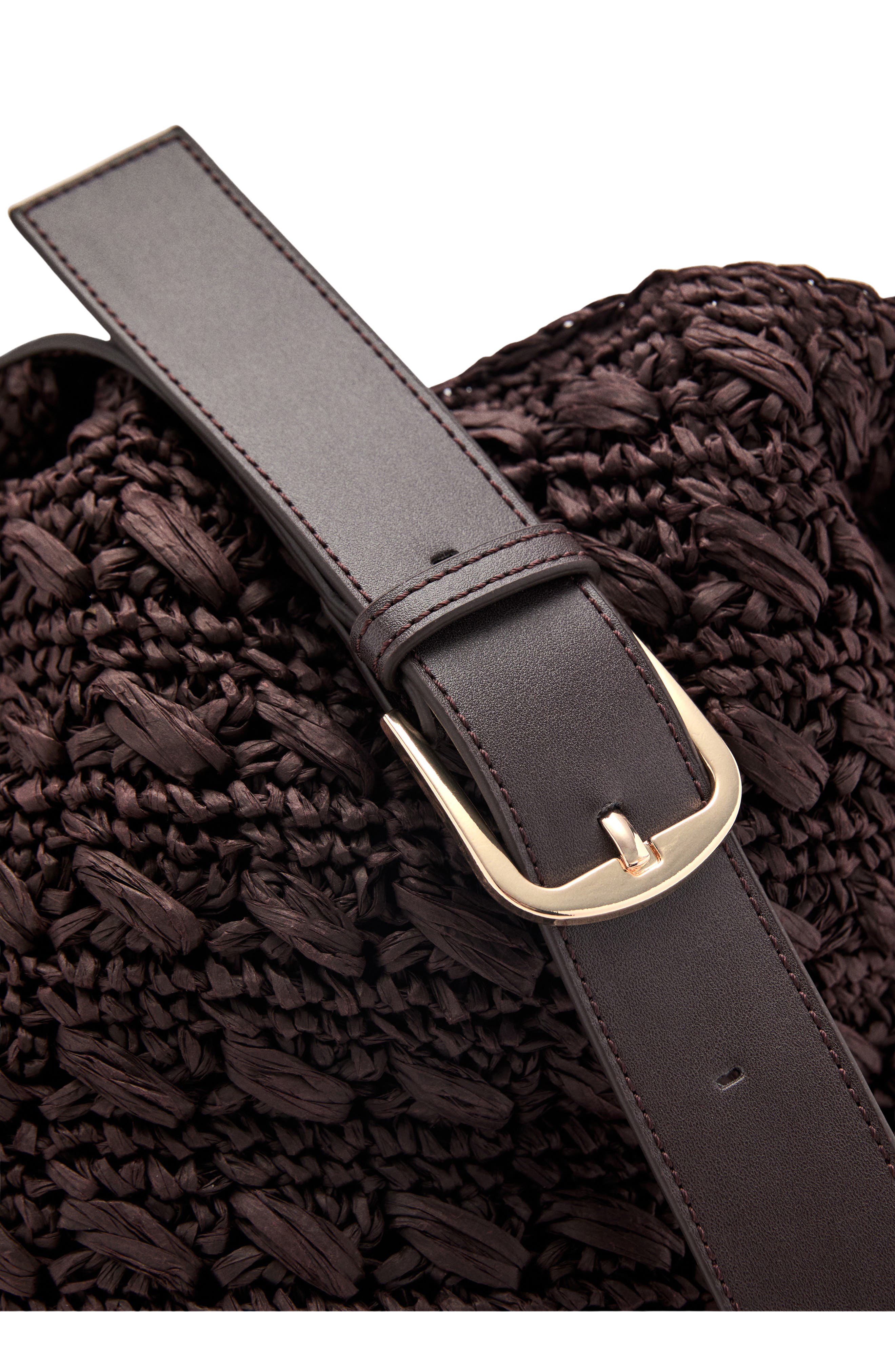 MANGO Natural Fiber Shopper Bag, Alternate, color, 