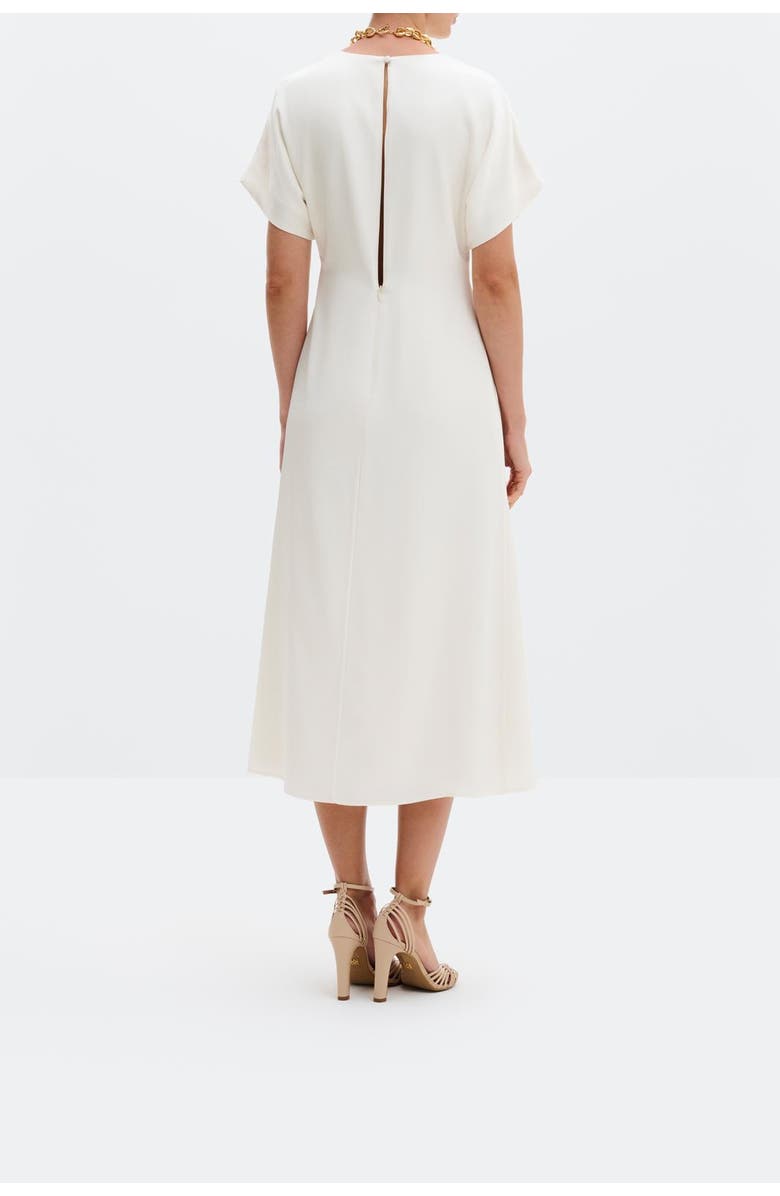 Malina Linda Gathered Waist Midi Dress, Alternate, color, Vanilla