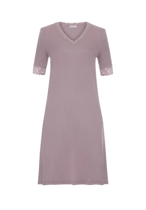 Moments Lace Trim Cotton Nightgown