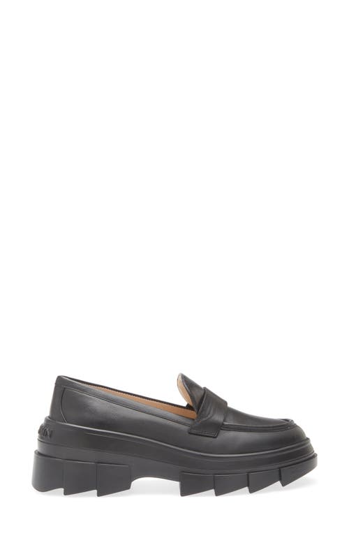 Stuart Weitzman Noho Lug Sole Loafer In Black