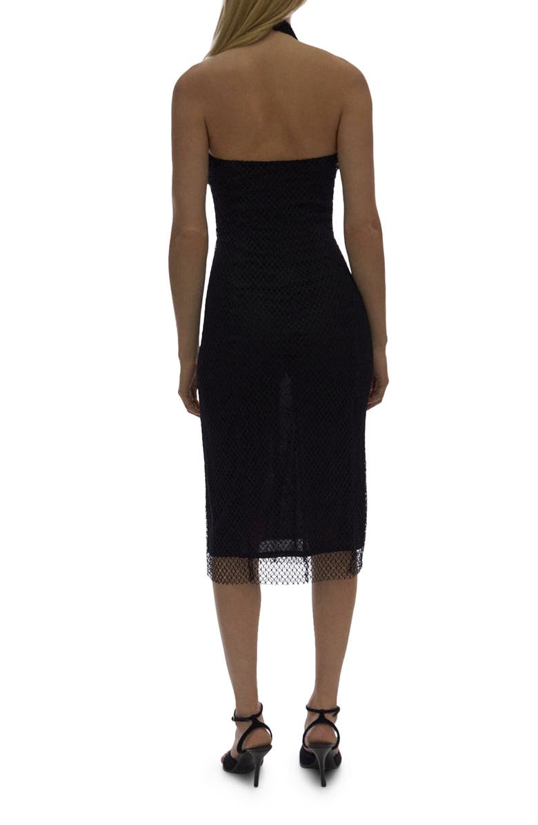 Helmut Lang Mesh Halter Neck Dress, Alternate, color, 