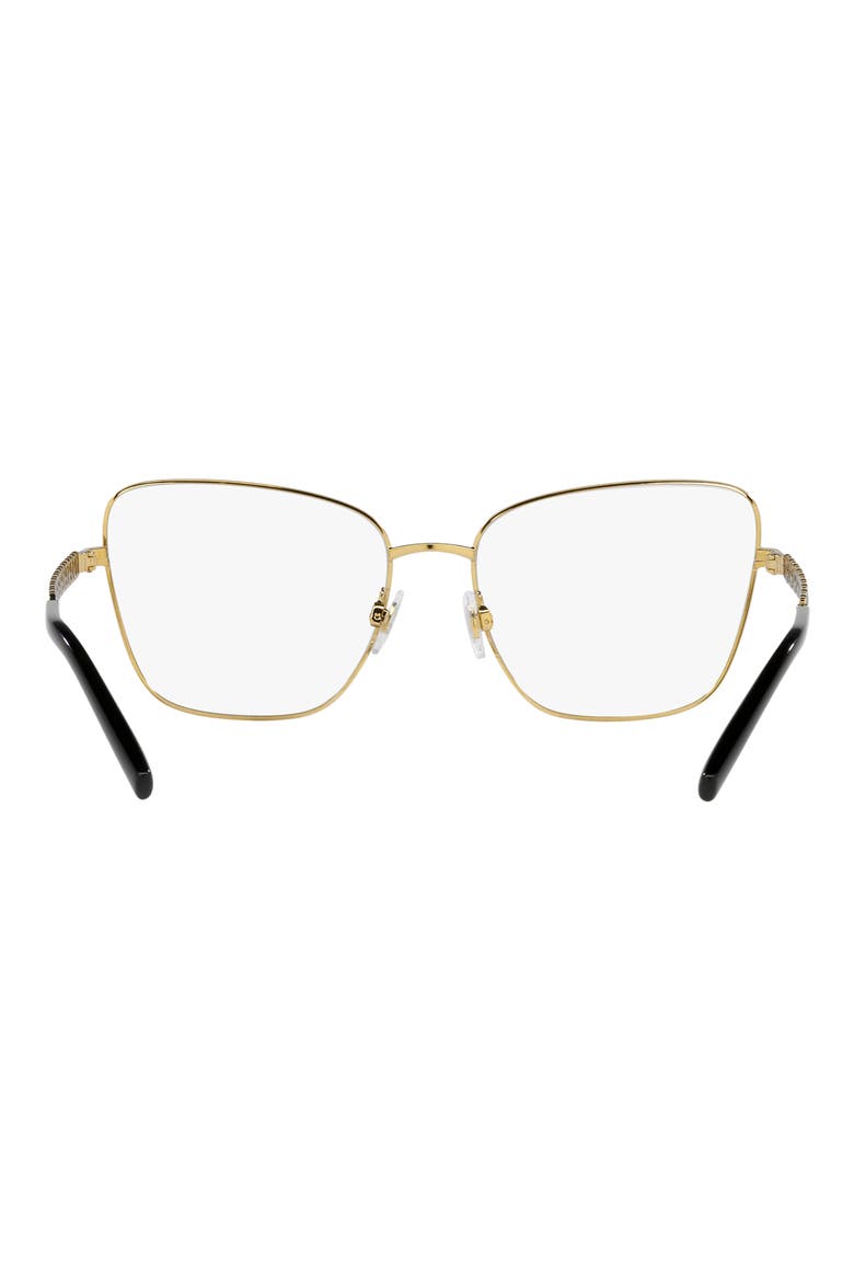 57mm Butterfly Optical Glasses, Alternate, color, GOLD/ BLACK