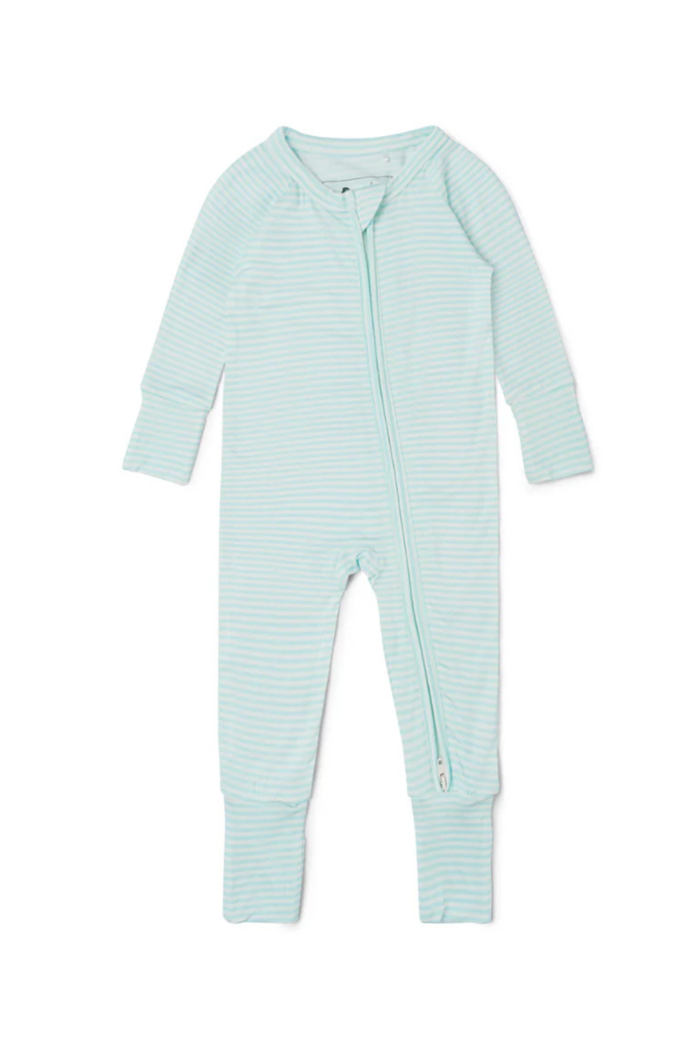 Long Sleeve and Pants Sleeper, Alternate, color, Cloud Stripe