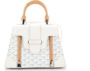 Pre-Owned Goyard Saigon Top Handle Bag Coated Canvas with Leather PM