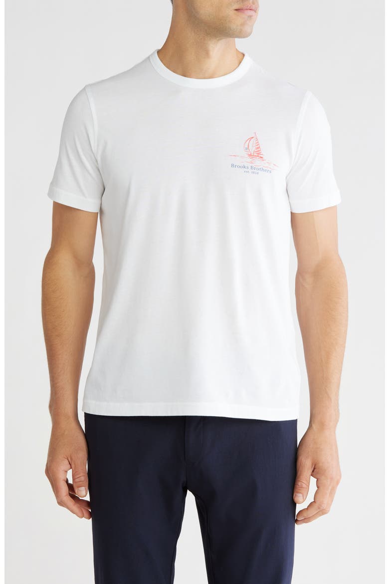 Bermuda Logo Graphic T-Shirt, Main, color, WHITE MULTI