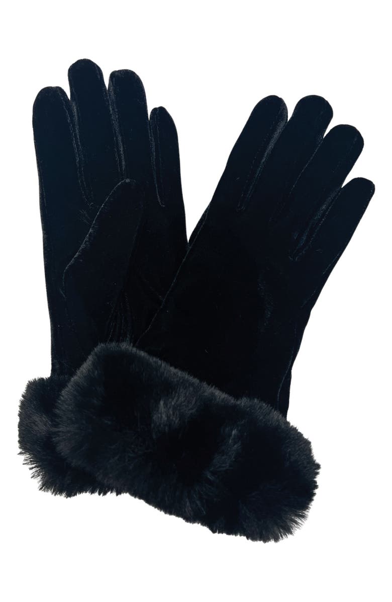 MARCUS ADLER Velvet Gloves, Main, color, Black