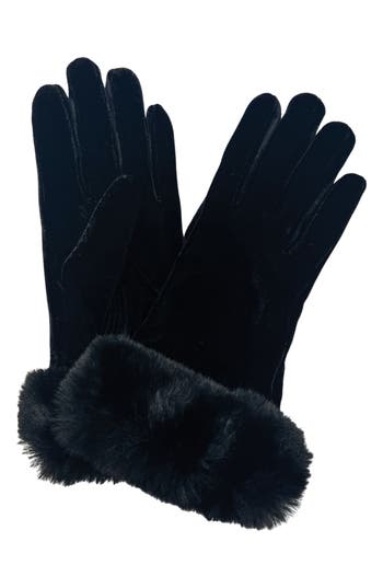 Marcus Adler Velvet Gloves In Blue