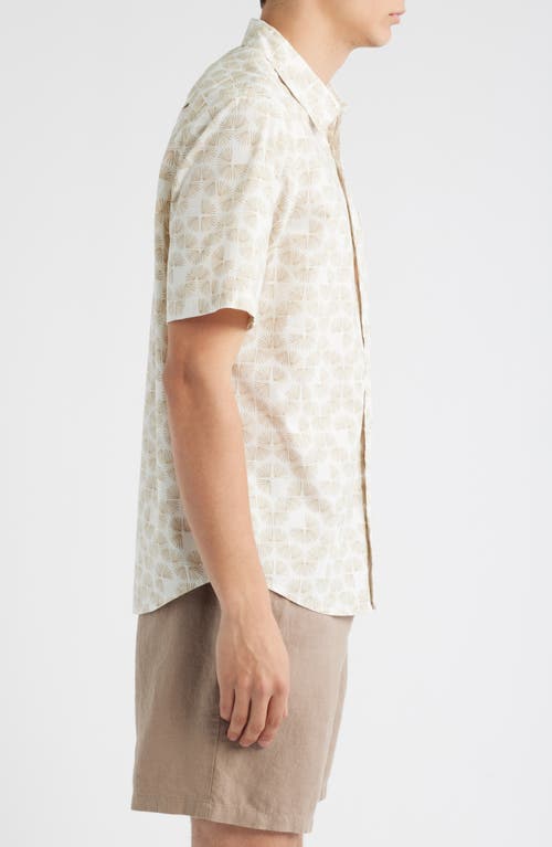 Treasure & Bond Lived In Short Sleeve Poplin Button-up Shirt In Animal Print