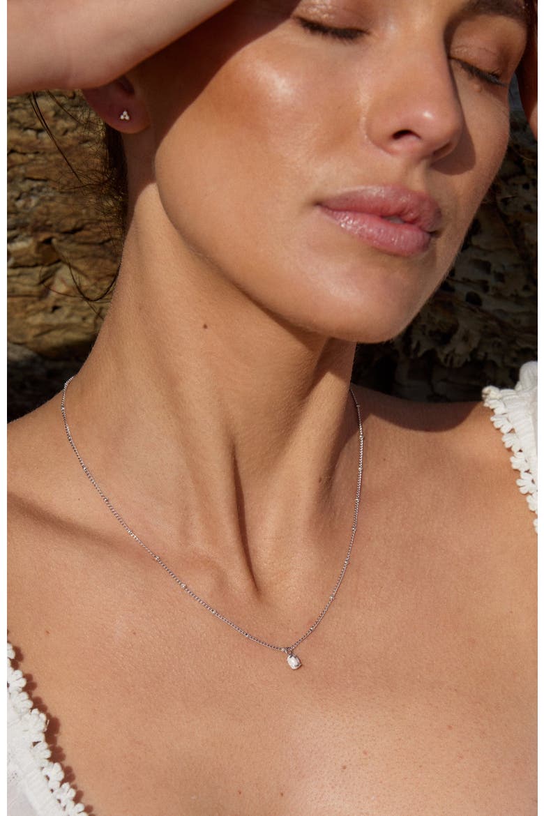 Opal Necklace, Alternate, color, Silver