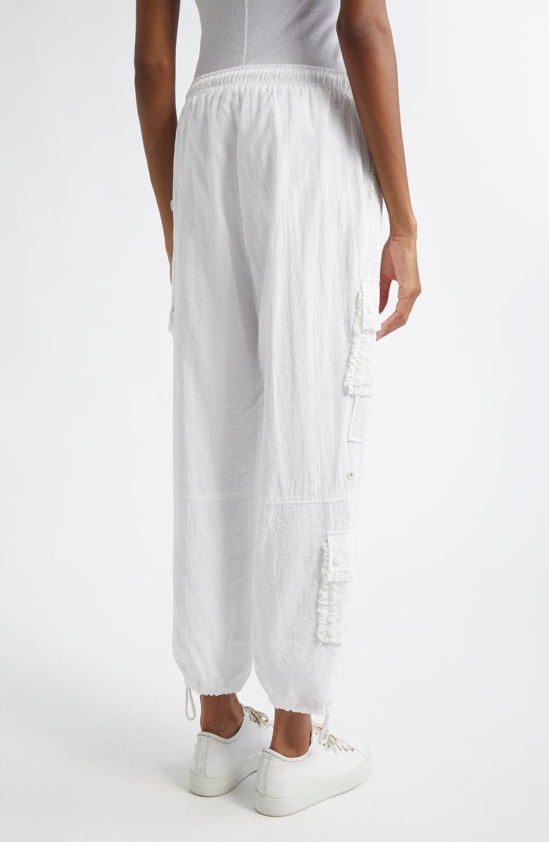 Cinq à Sept Nitsan Ruffle Trim Parachute Pants, Alternate, color, White